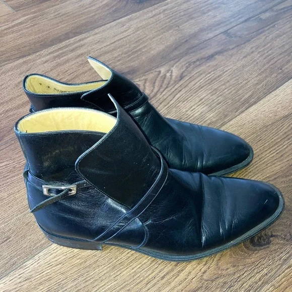 Bally Mens Black Leather Chukka Boots size 8 - Picture 2 of 8